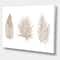 Designart - Tropical Beiges Leaves - Traditional Canvas Wall Art Print